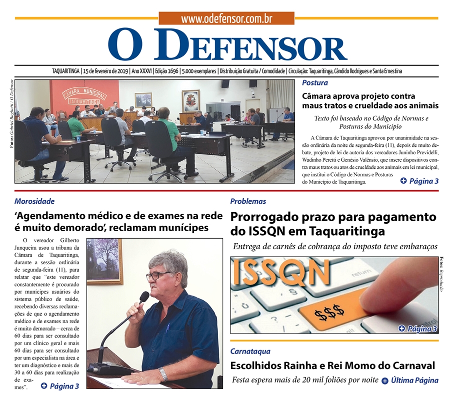 Dois Pontos - O Defensor  O Portal de Notícias de Taquaritinga e região