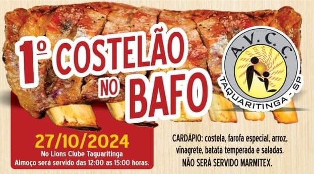 Boa causa: Taquaritinga realiza 1º Costelão no Bafo em prol da AVCC