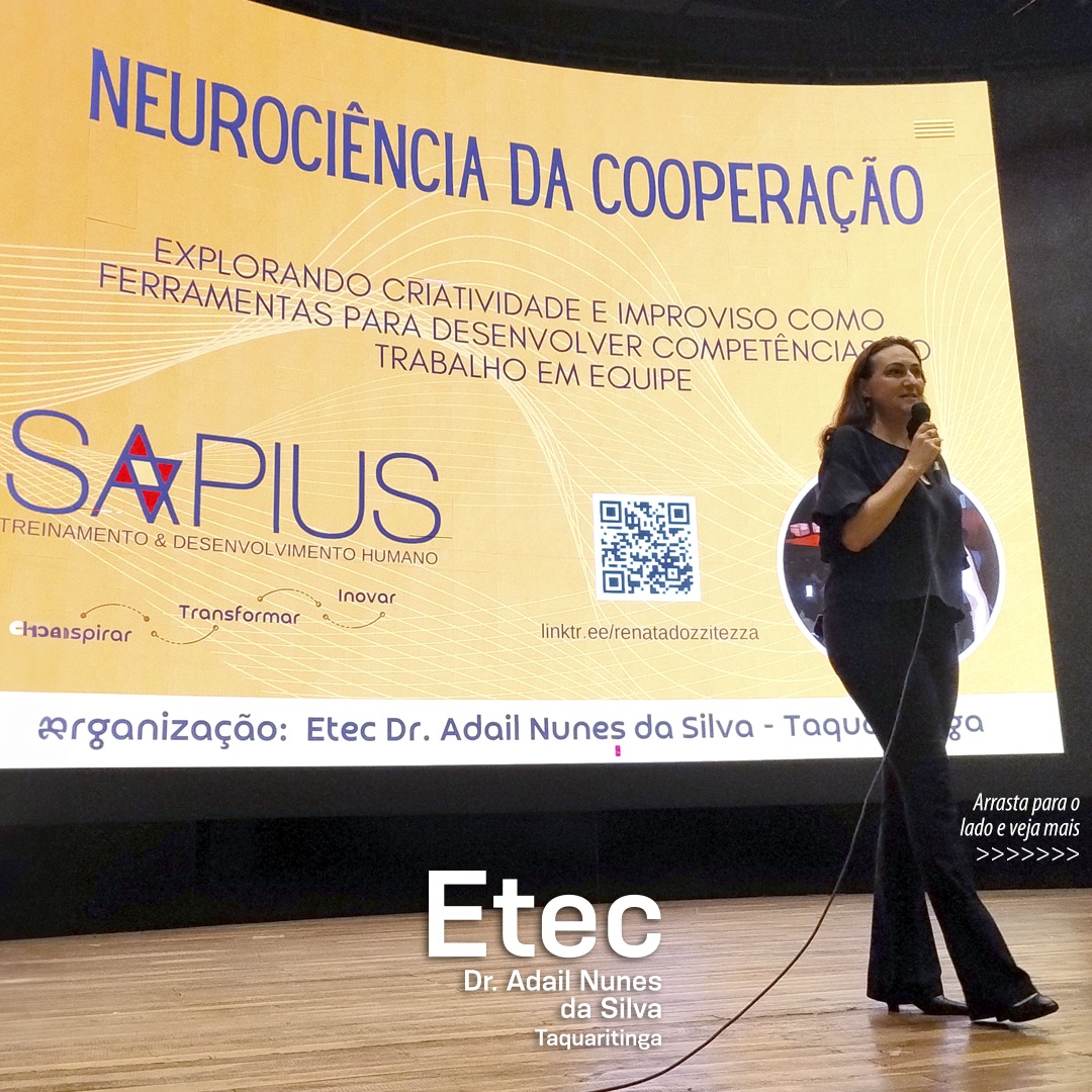 ‘Neurociência da Cooperação’: Alunos da Etec Dans participam de palestra sobre neurociência e cooperação