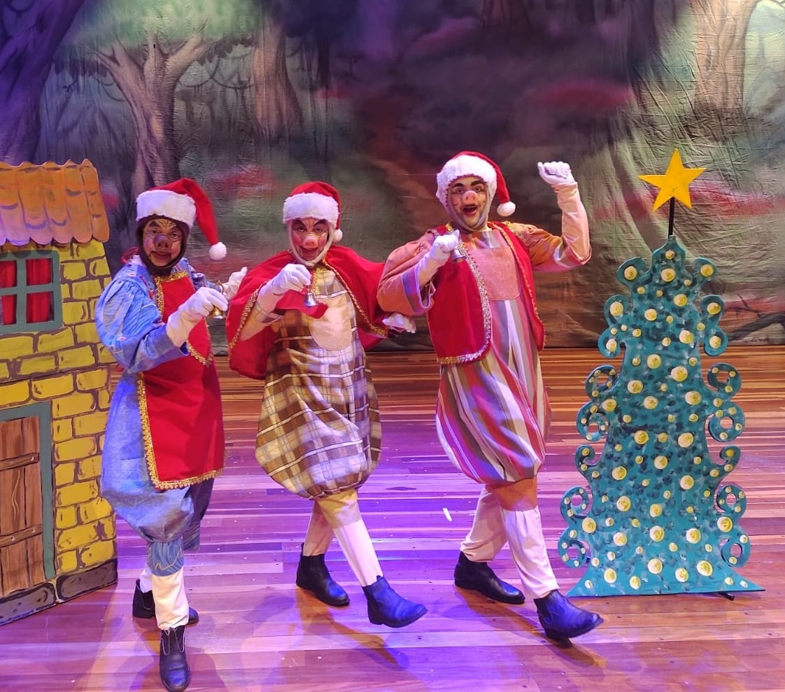 Uma nova aventura natalina: ‘O Natal dos Três Porquinhos’ chegam ao Cine Teatro São Pedro em Taquaritinga