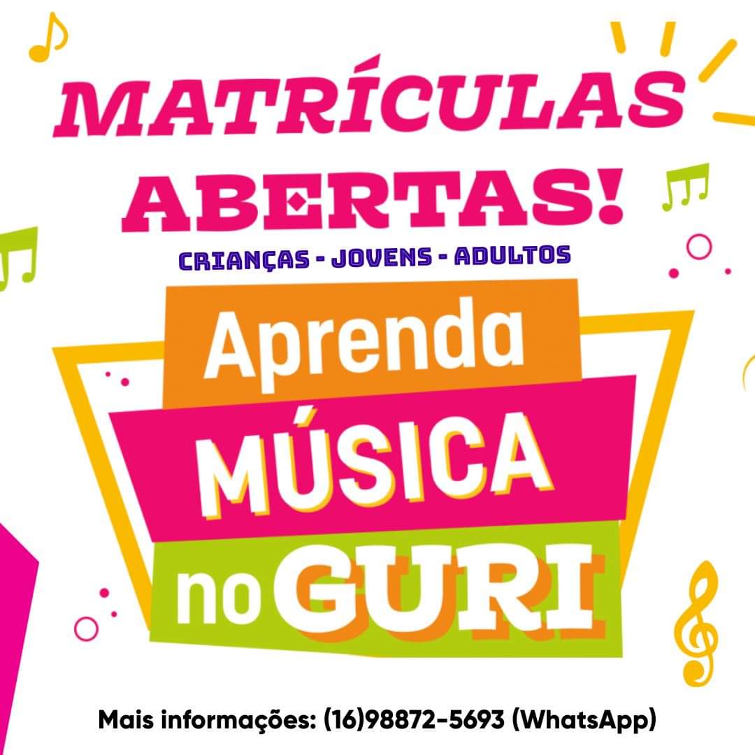 Desenvolvimento cultural: Projeto Guri abre inscrições em Taquaritinga para cursos musicais