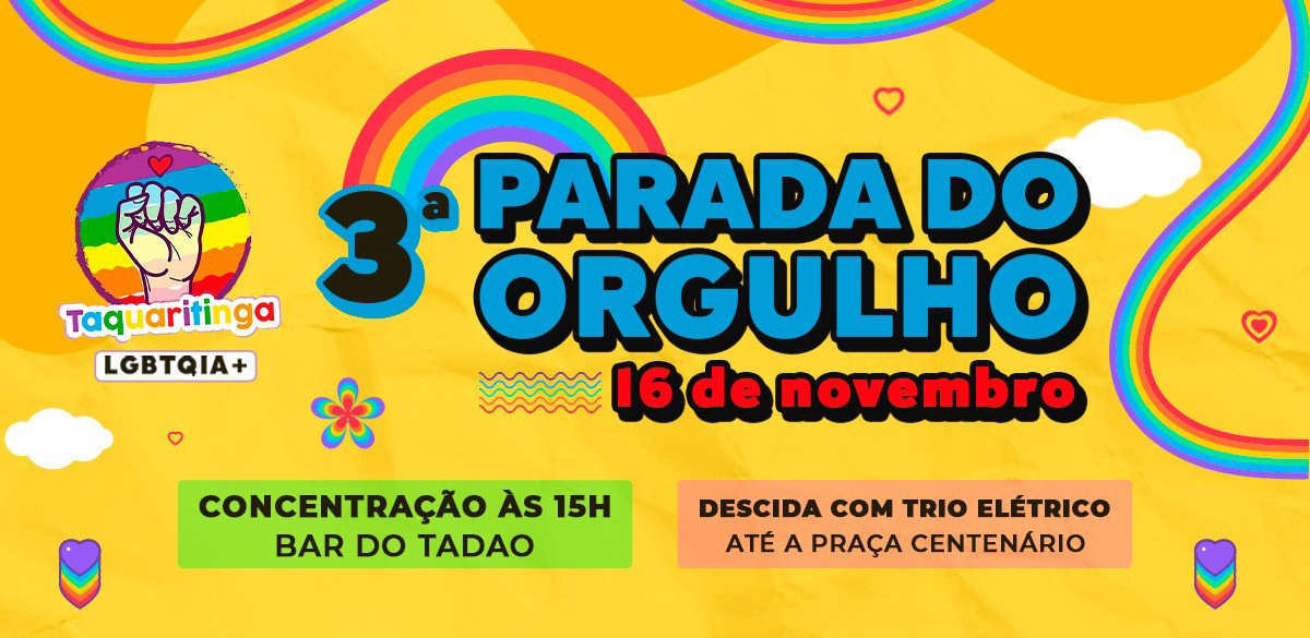 Repleta de atividades: Taquaritinga se prepara para a 3ª Parada do Orgulho LGBTQIA+