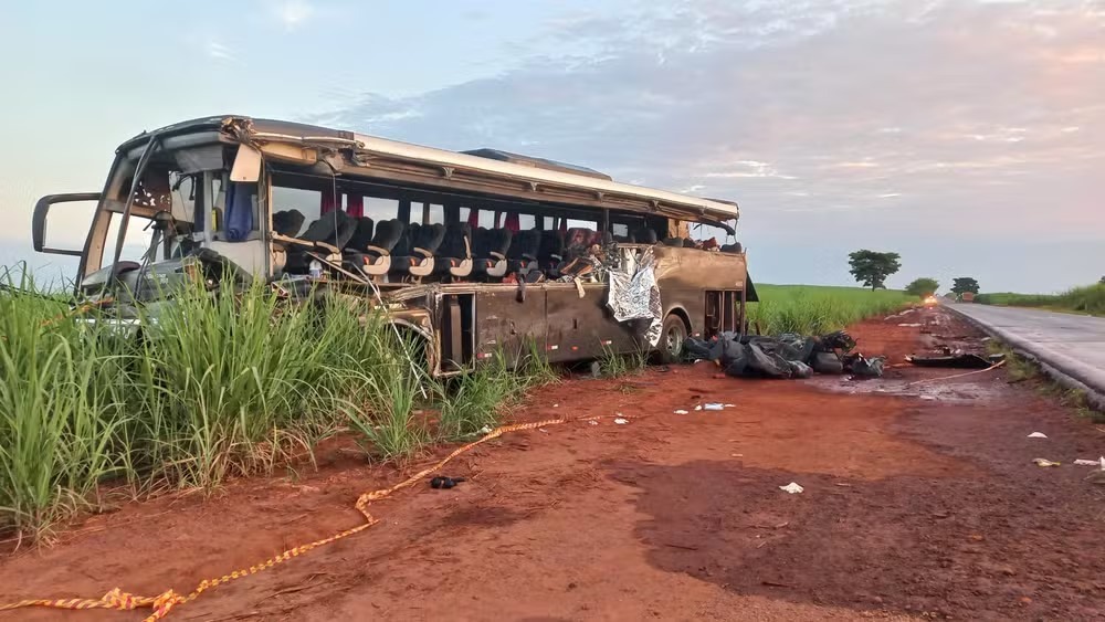 Na região: Grave acidente entre ônibus universitário e caminhão deixa 12 mortos em rodovia de SP