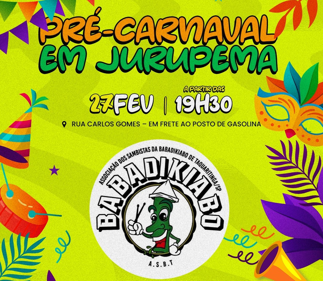 Agito total: Jurupema recebe Pré-Carnaval com o Bloco Babakikabo