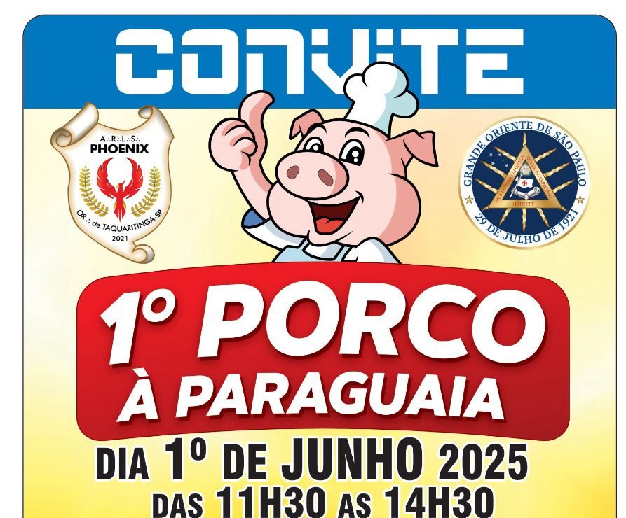 Propósito solidário: Taquaritinga recebe o 1º Porco à Paraguaia com evento beneficente
