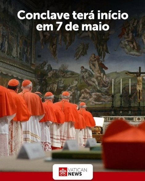 Está chegando: Conclave será iniciado em 7 de maio