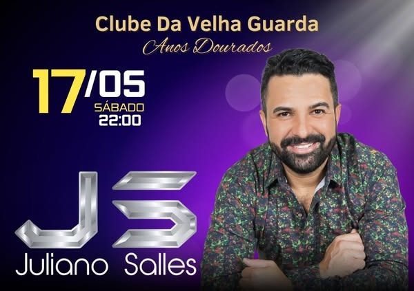 Garanta seu ingresso: Juliano Salles promete agitar a pista no Clube da Velha Guarda com noite de muita música e tradição