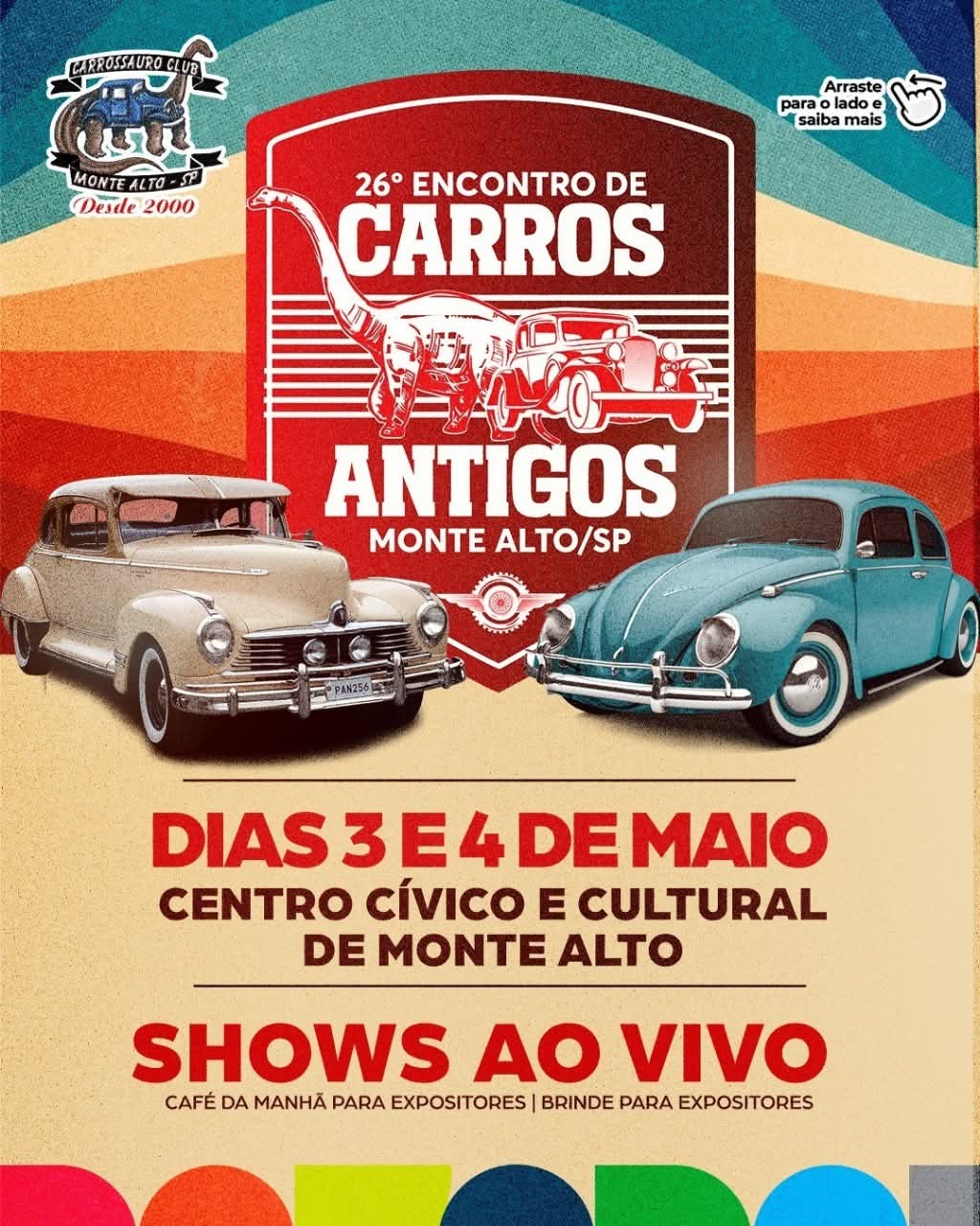 Não perca: Monte Alto se prepara para o 26º Encontro de Carros Antigos