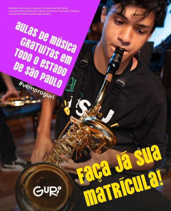 Música de qualidade: Programa Guri abre inscrições para cursos gratuitos em Taquaritinga com foco na formação musical e inclusão social