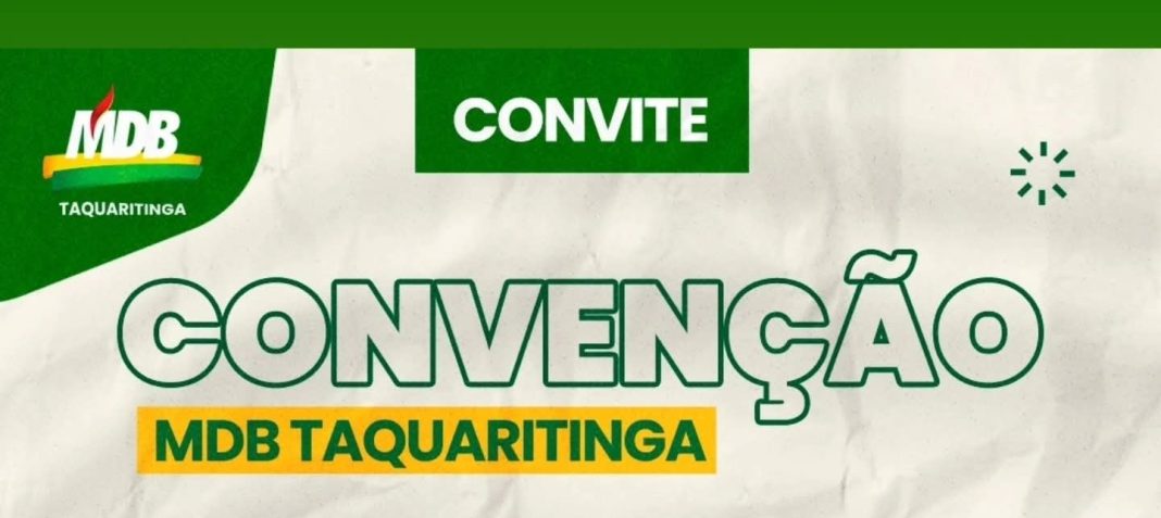 Decisões importantes: MDB de Taquaritinga realiza convenção municipal neste sábado (28)