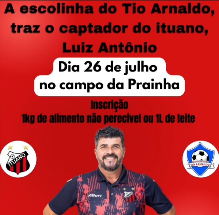 Amanhã: Grande oportunidade para jovens talentos, captador do Ituano estará em Taquaritinga neste sábado