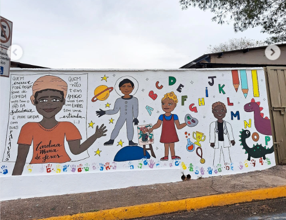 Arte em dose dupla: Murais transformam escolas de Taquaritinga em poesia visual
