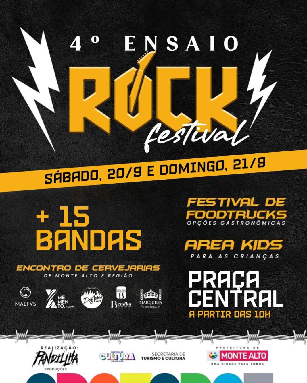 Encontros culturais: Monte Alto se prepara para três dias de música, sabores e cultura