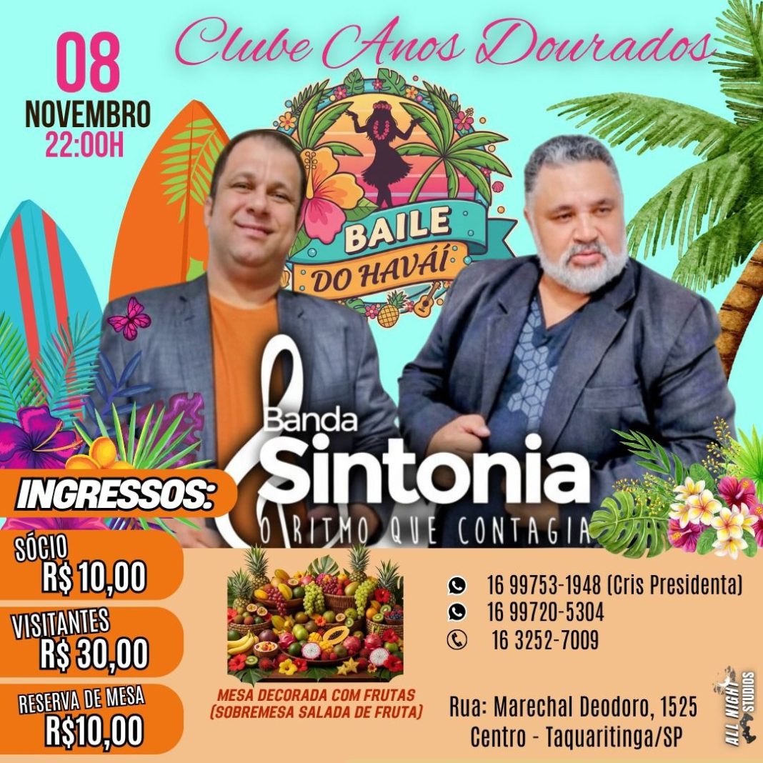 Velha Guarda: Baile do Havaí promete animar o Clube Anos Dourados