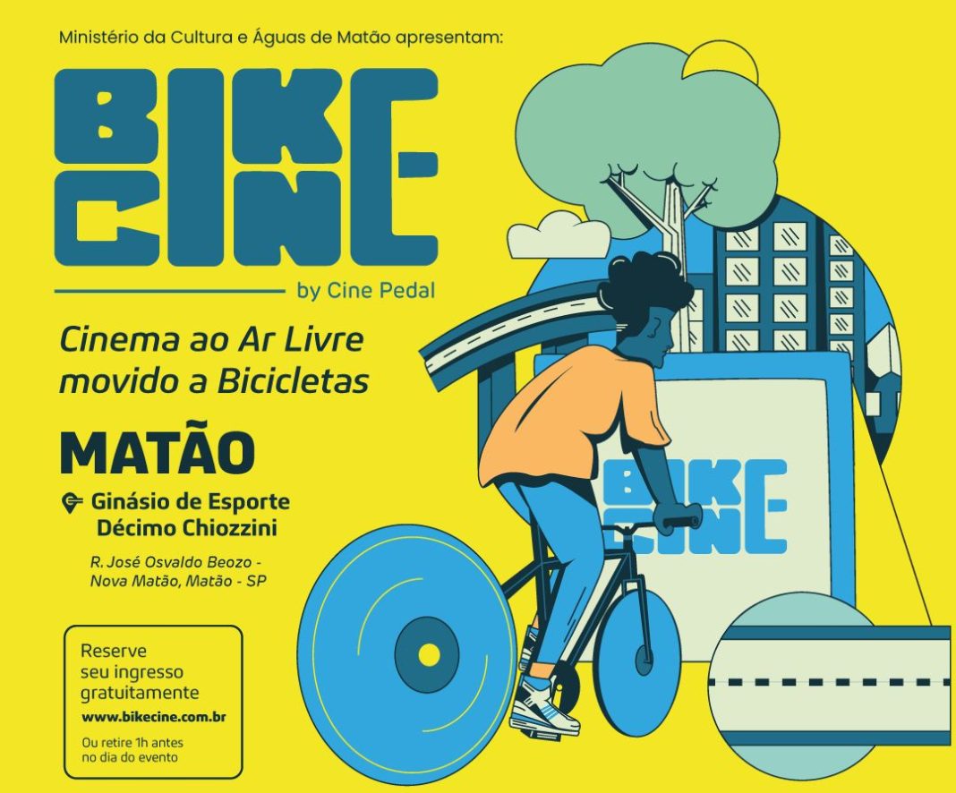 Na região: Matão recebe o projeto BikeCine – cinema ao ar livre movido a bicicletas