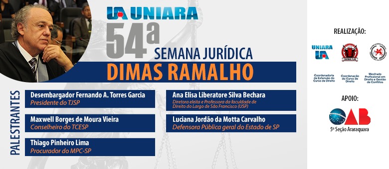 Gente nossa: Semana Jurídica da UNIARA homenageia Dimas Ramalho em sua 54ª edição