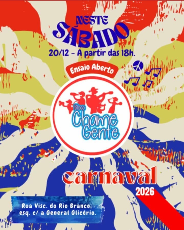 Em Taquaritinga: Bloco Chame Gente promove ensaio aberto e antecipa o clima do Carnaval 2026