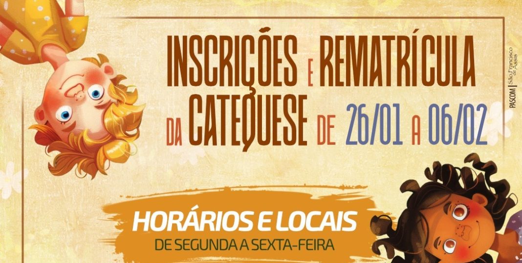 São Francisco de Assis: Paróquia abre inscrições e rematrículas para a Catequese em Taquaritinga