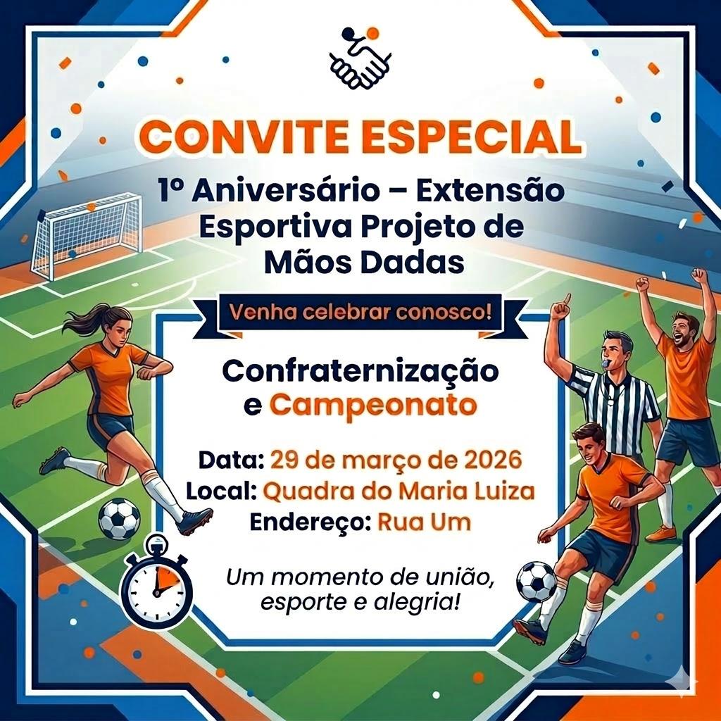 Em Taquaritinga: Projeto De Mãos Dadas celebra 1º aniversário da extensão esportiva com evento