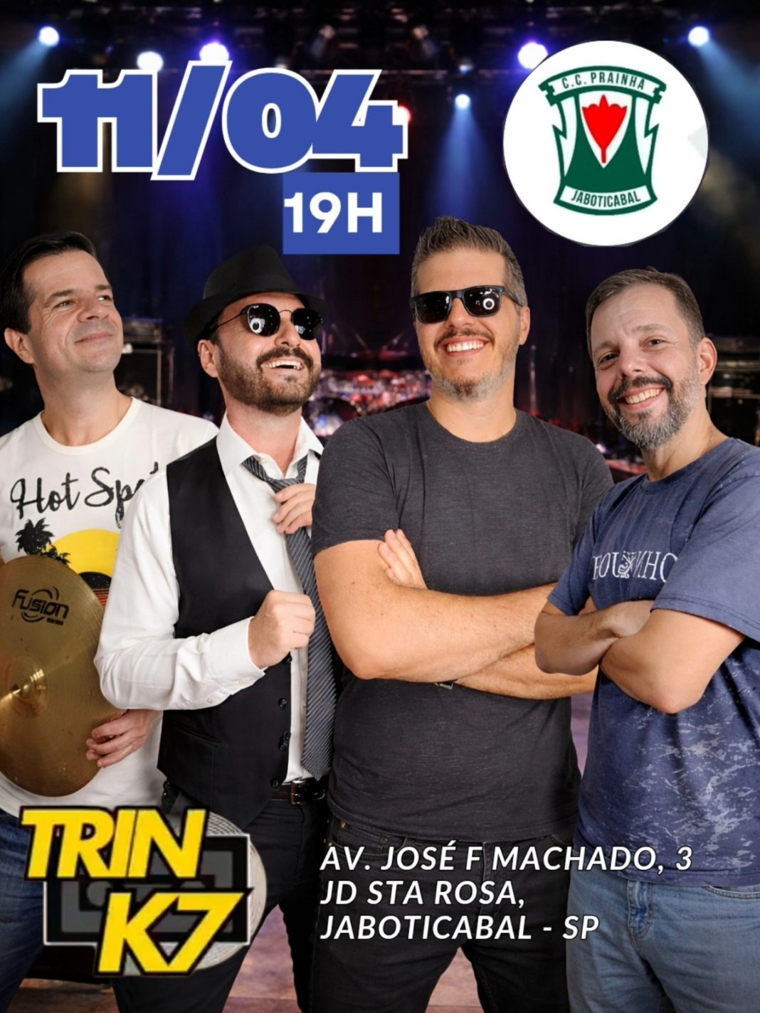 Música de qualidade: Banda TrinK7 se apresenta em clube de Jaboticabal neste sábado com repertório diversificado