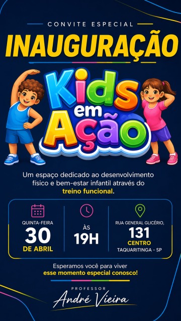 Inauguração do espaço Kids em Ação em Taquaritinga.