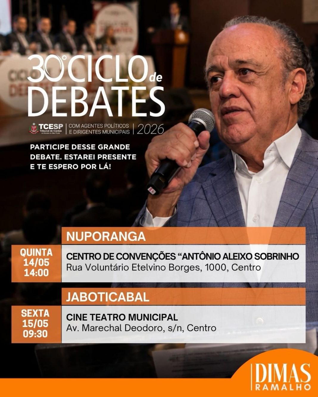Gestão Pública: TCESP realiza Ciclo de Debates em Nuporanga e Jaboticabal