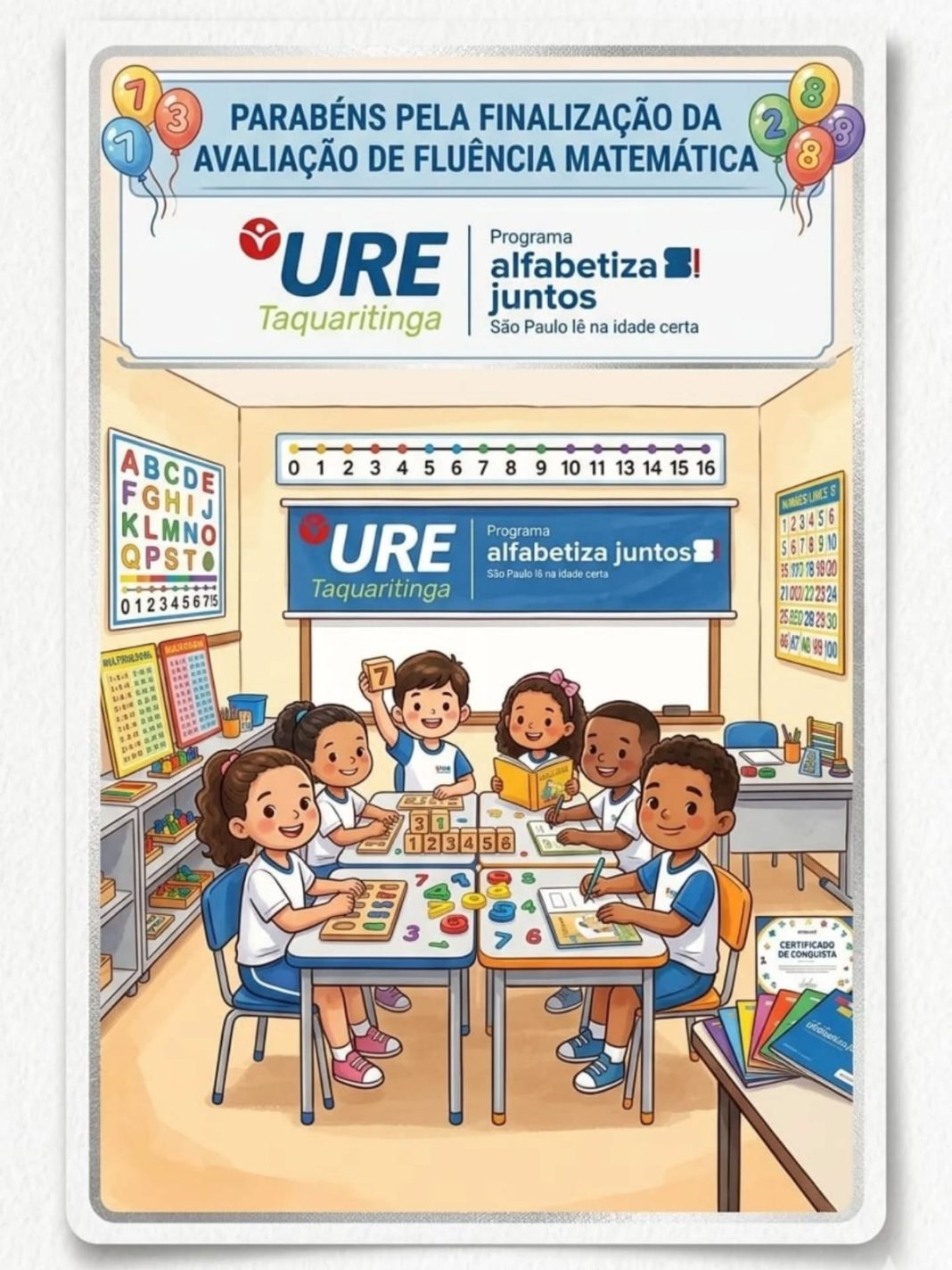 Educação: Unidade Regional de Ensino de Taquaritinga conclui aplicação da 1ª Avaliação Oral de Fluência Matemática do Brasil