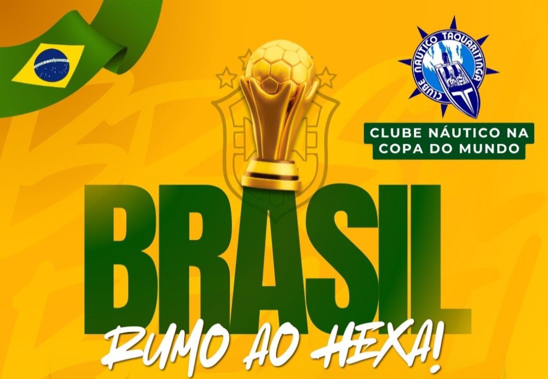 Verde e Amarelo: Clube Náutico de Taquaritinga prepara telão especial para jogos do Brasil na Copa do Mundo