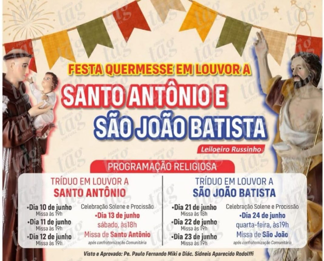 Valores religiosos: Quermesse de Jurupema une tradição religiosa, shows e ações comunitárias em homenagem a Santo Antônio e São João Batista