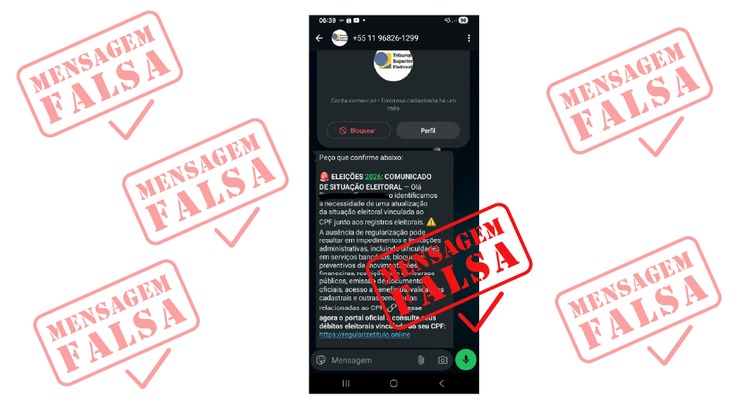 Eleições 2026: TRE-SP alerta para falsa comunicação sobre débitos eleitorais em aplicativo de mensagem