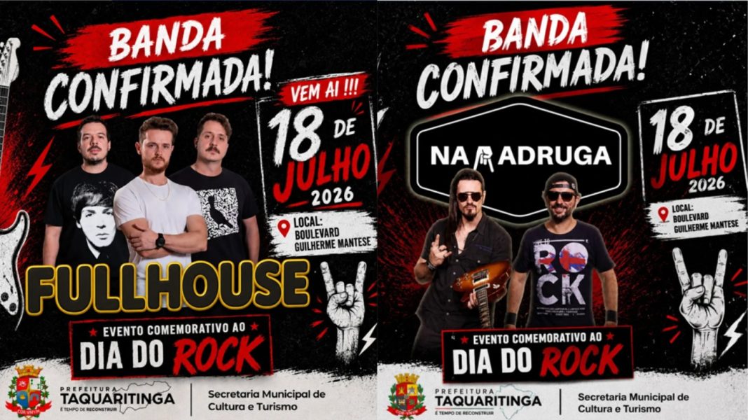Programe-se: Taquaritinga terá noite especial com shows no Dia do Rock