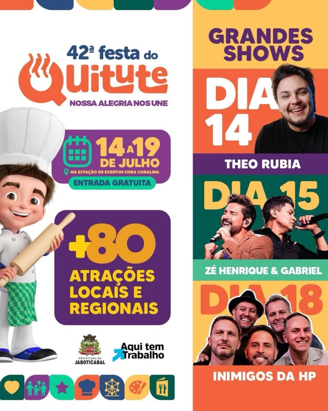 Na região: 42ª Festa do Quitute tem início em Jaboticabal com entrada gratuita, mais de 80 atrações e grandes shows
