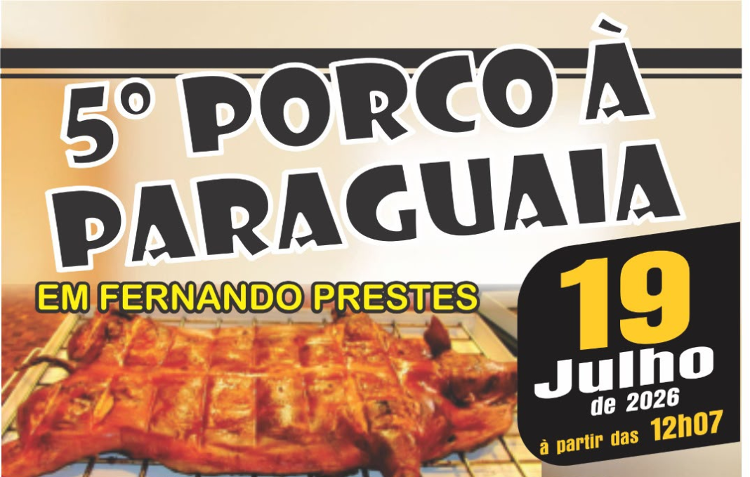 Neste domingo: Fernando Prestes realiza 5º Porco à Paraguaia com almoço, música ao vivo e atrações para toda a família
