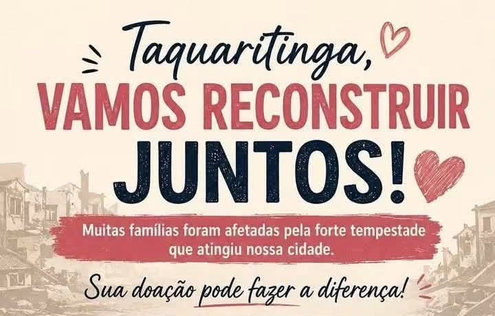 Bora colaborar: Campanha solidária mobiliza Taquaritinga para ajudar famílias atingidas pela tempestade