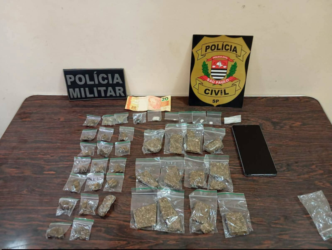 ‘disk drogas’: Ação conjunta das polícias desmantela esquema e prende suspeito por tráfico em Jaboticabal