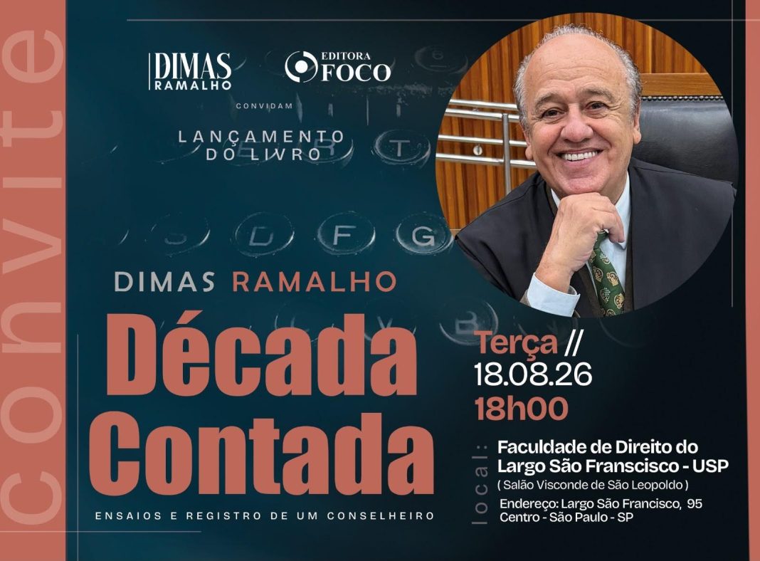 Experiências: Dimas Ramalho lança livro que reúne reflexões sobre uma década de atuação no Tribunal de Contas