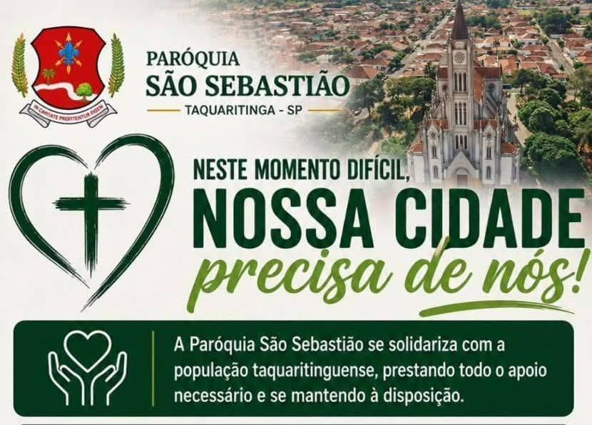 Auxílio: Paróquia São Sebastião mobiliza campanha de solidariedade para famílias atingidas e orienta população sobre ponto oficial de doações