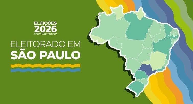 Eleições 2026: SP tem 21,4% do eleitorado nacional e soma 34,1 milhões de aptos a votar em outubro