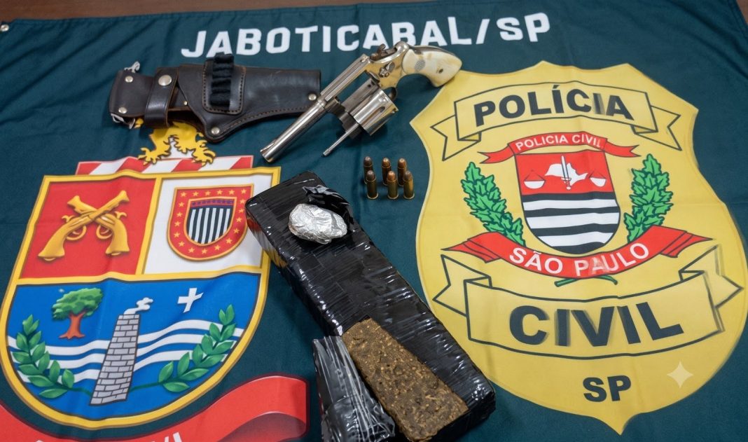 Na região: Suspeito de ameaçar colegas de trabalho é preso com revólver e maconha em Jaboticabal
