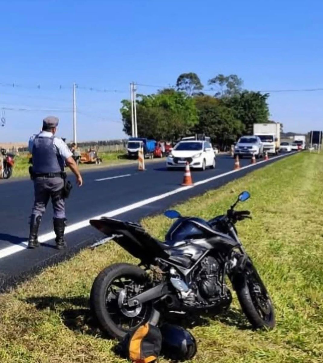 Em Ibaté: Motociclista de Matão morre após queda e atropelamento na Rodovia Washington Luís