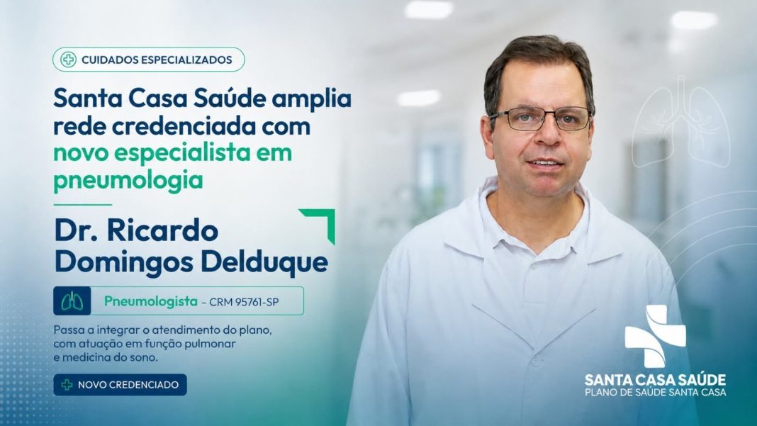 Cuidados especializados: Santa Casa Saúde amplia rede credenciada com novo especialista em pneumologia