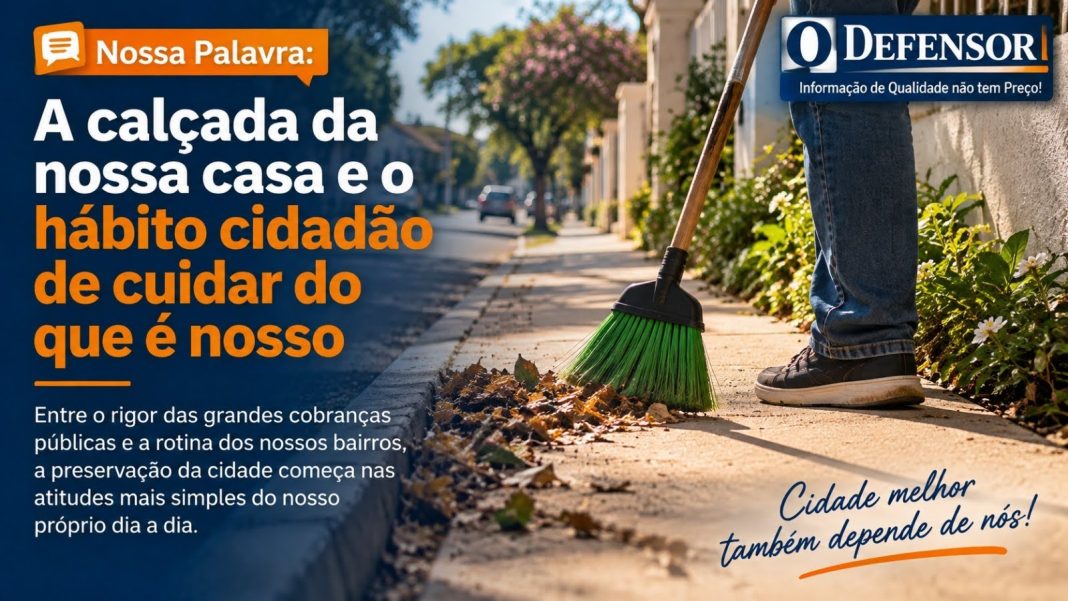 Nossa palavra – A calçada da nossa casa e o hábito cidadão de cuidar do que é nosso