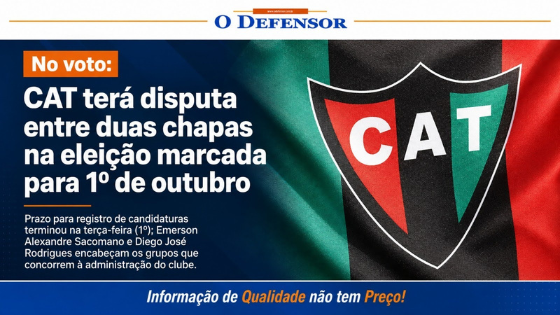 No voto: CAT terá disputa entre duas chapas na eleição marcada para 1º de outubro