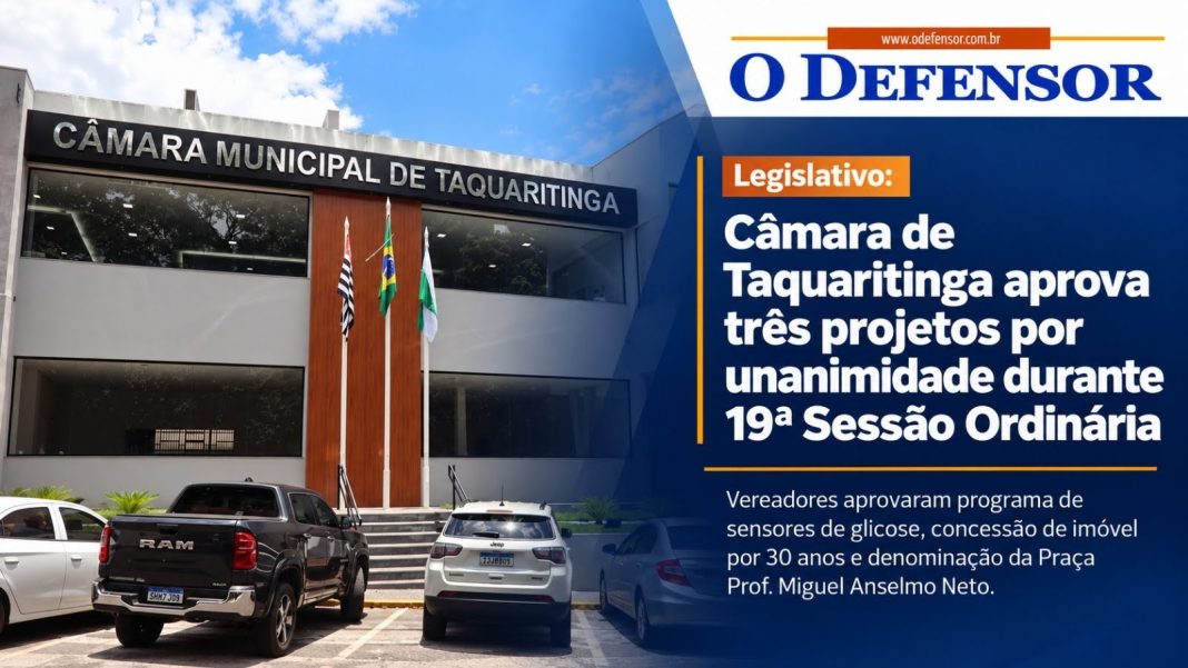 Legislativo: Câmara de Taquaritinga aprova três projetos por unanimidade durante 19ª Sessão Ordinária