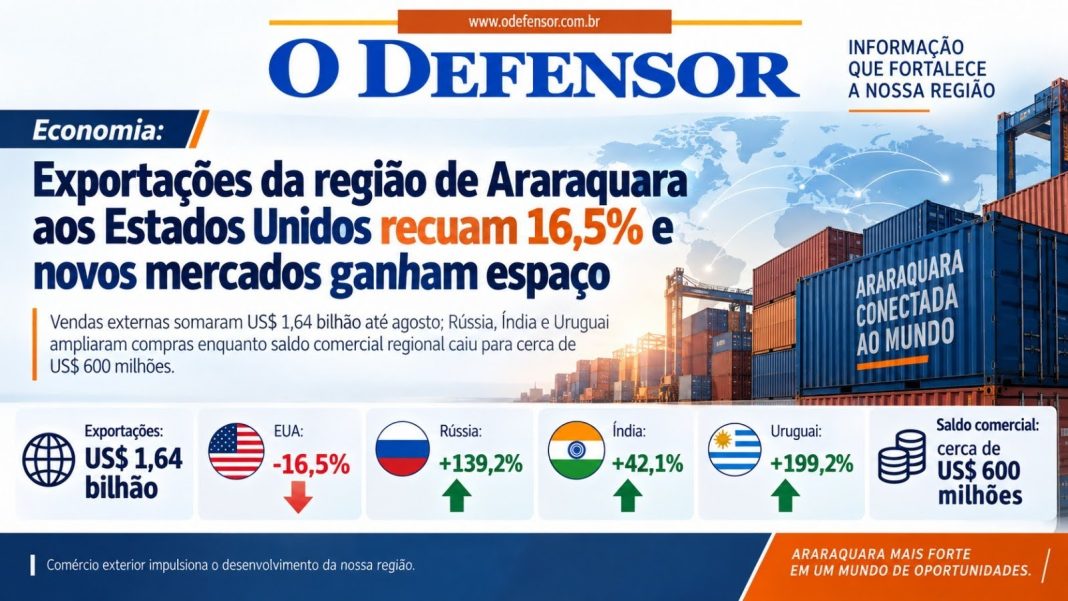 Economia: Exportações da região de Araraquara aos Estados Unidos recuam 16,5% e novos mercados ganham espaço