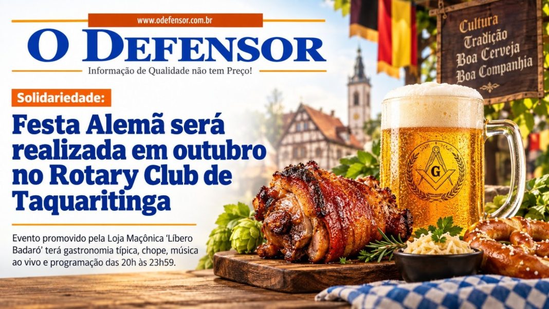 Solidariedade: Festa Alemã será realizada em outubro no Rotary Club de Taquaritinga