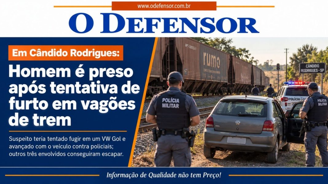 Em Cândido Rodrigues: Homem é preso após tentativa de furto em vagões de trem