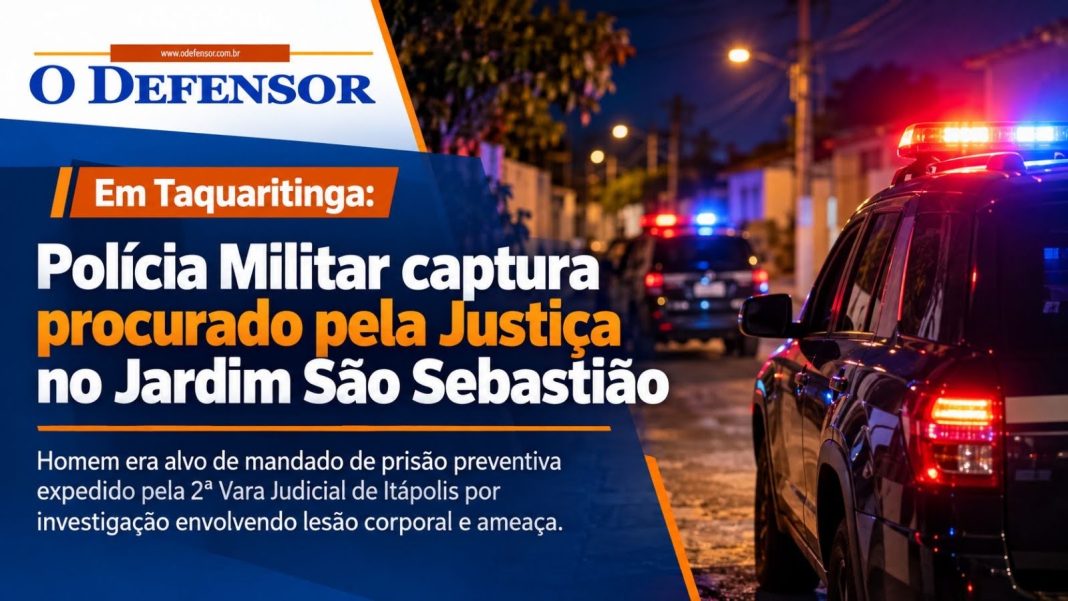 Em Taquaritinga: Polícia Militar captura procurado pela Justiça no Jardim São Sebastião