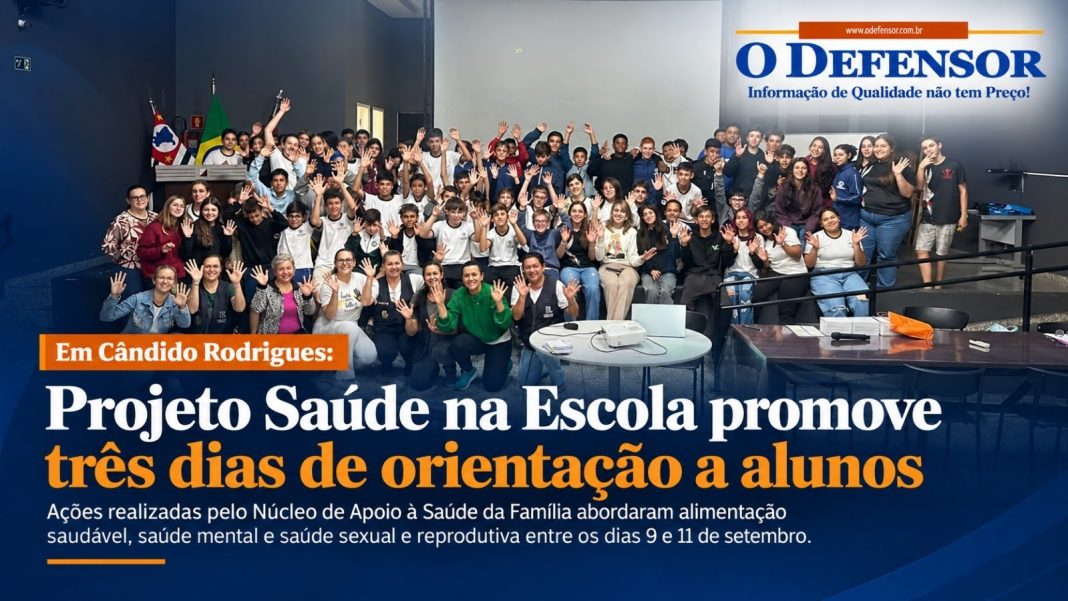 Em Cândido Rodrigues: Projeto Saúde na Escola promove três dias de orientação a alunos