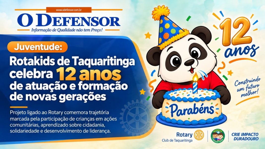 Juventude: Rotakids de Taquaritinga celebra 12 anos de atuação e formação de novas gerações